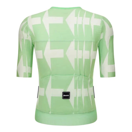 SANTINI Mads Pedersen Momentum Series Unisex Jersey - Mint Blue/Arrows
