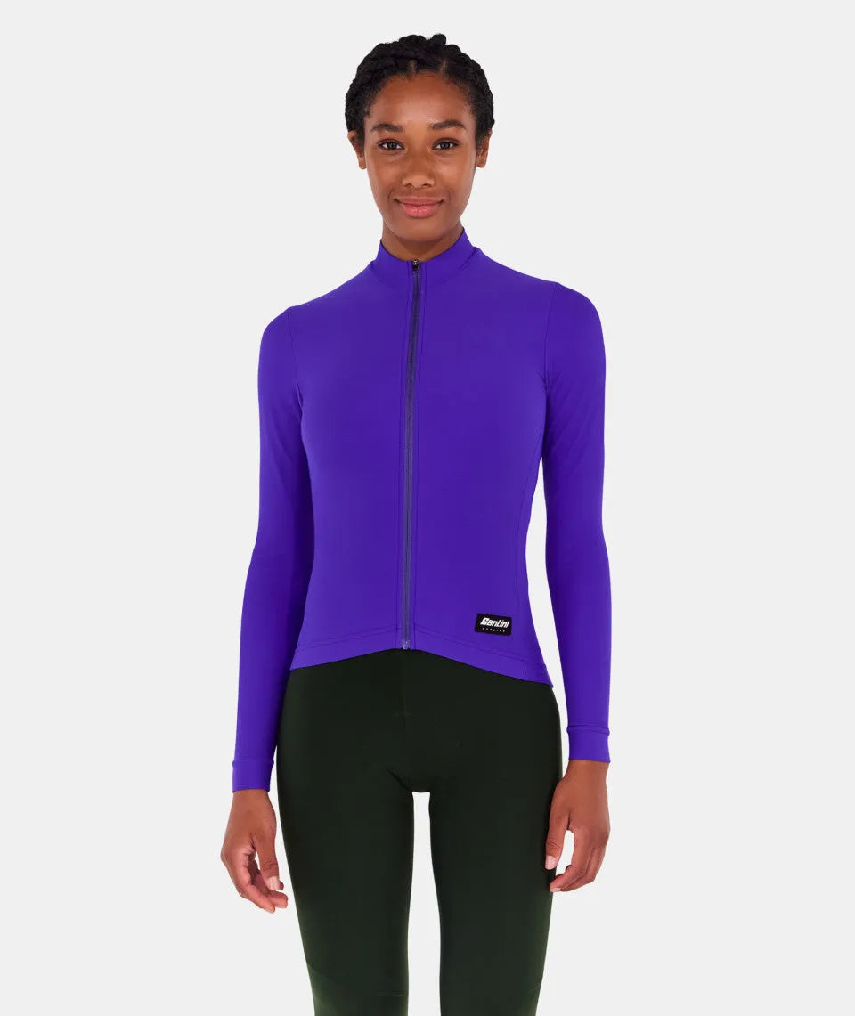 SANTINI Ready To Ride Unisex Long Sleeve Jersey - Aubergine