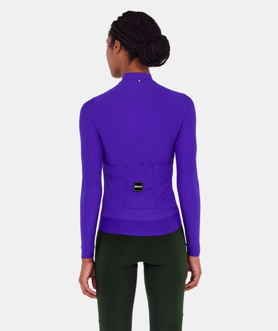 SANTINI Ready To Ride Unisex Long Sleeve Jersey - Aubergine