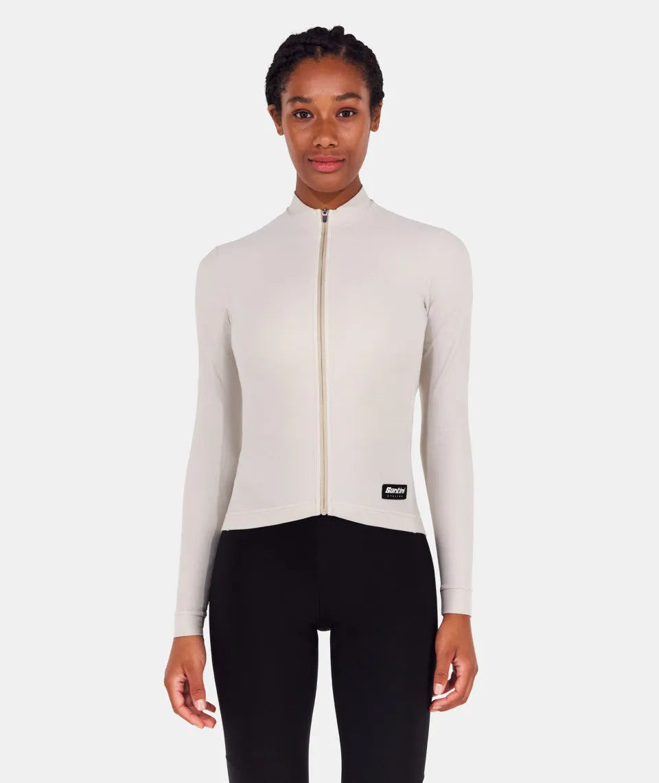 SANTINI Ready To Ride Unisex Long Sleeve Jersey - Capuccino