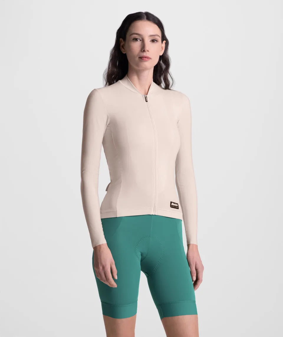 SANTINI Ready To Ride Unisex Long Sleeve Jersey - Cappuccino