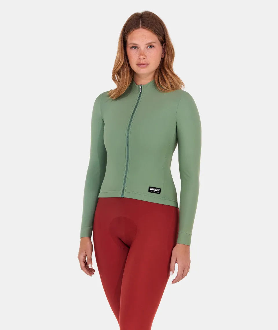 SANTINI Ready To Ride Unisex Long Sleeve Jersey - Green Sage