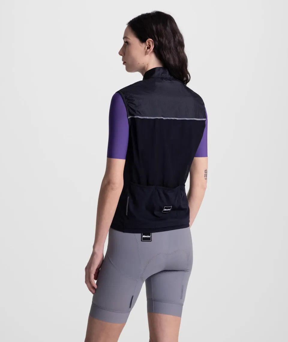 SANTINI Ready To Ride Unisex Windproof Vest - Black