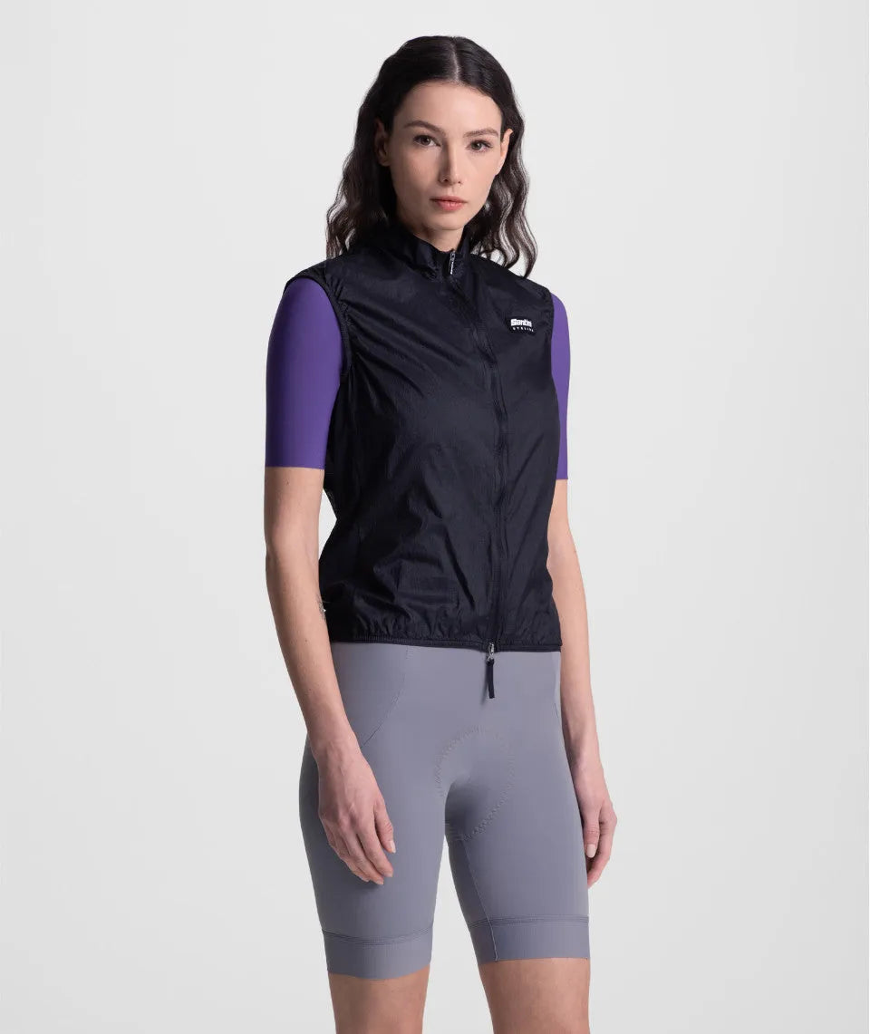 SANTINI Ready To Ride Unisex Windproof Vest - Black