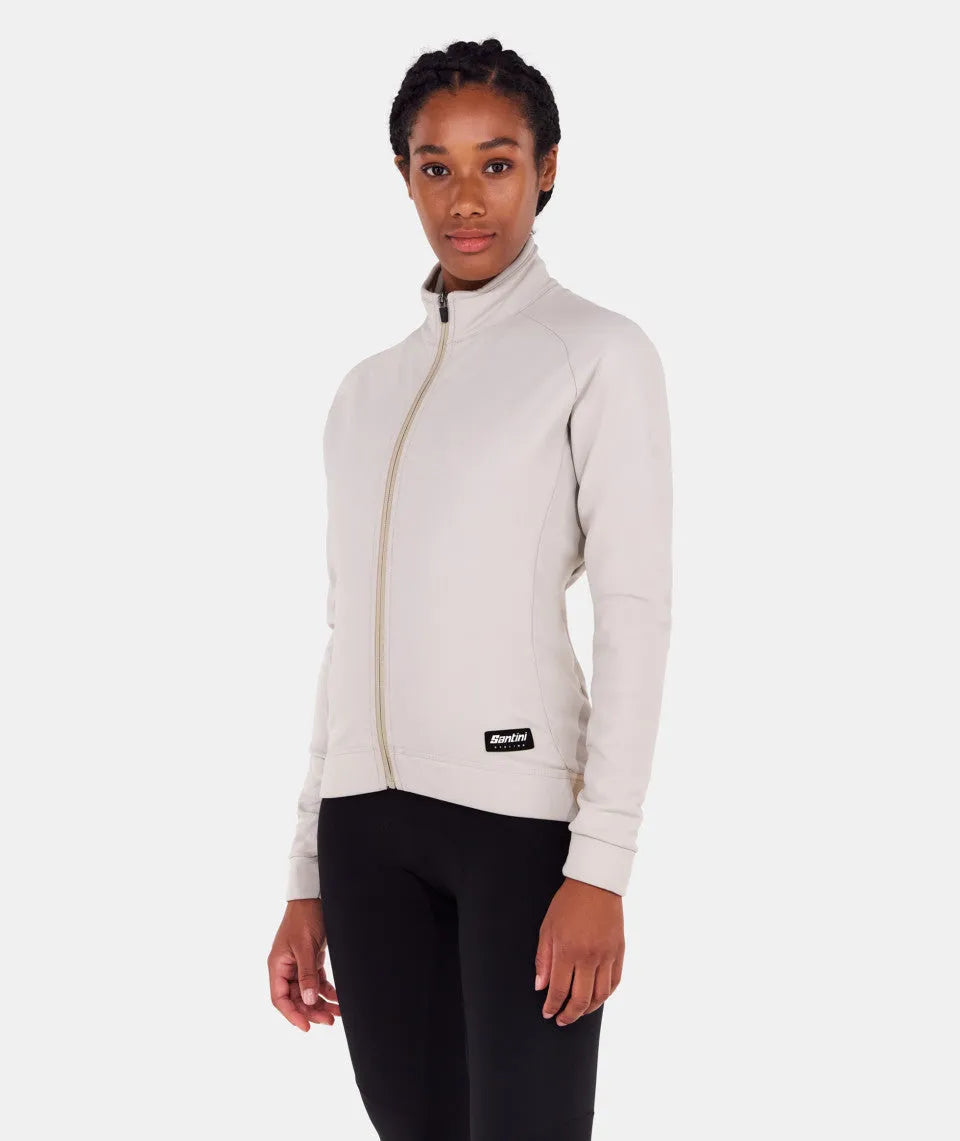 SANTINI Windproof Women Single Colour Jacket - Capuccino