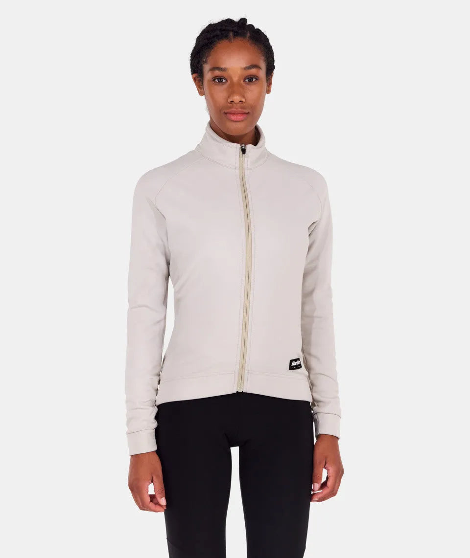 SANTINI Windproof Women Single Colour Jacket - Capuccino