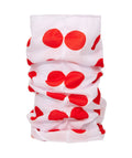 SANTINI Tour De France Polka Dot Neck Warmer - White/Red