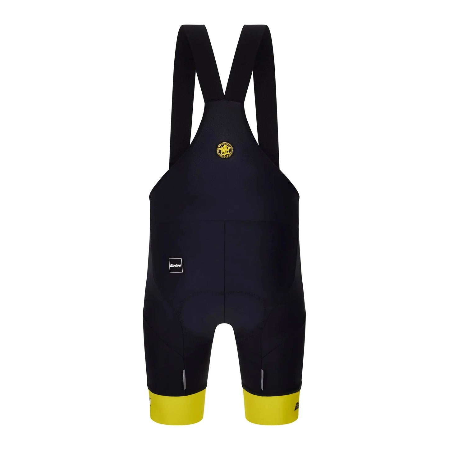 SANTINI Tour De France Yellow Jersey Bib Short - Black/Yellow