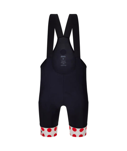 SANTINI Tour de France Polka Dot Bib Shorts - Black