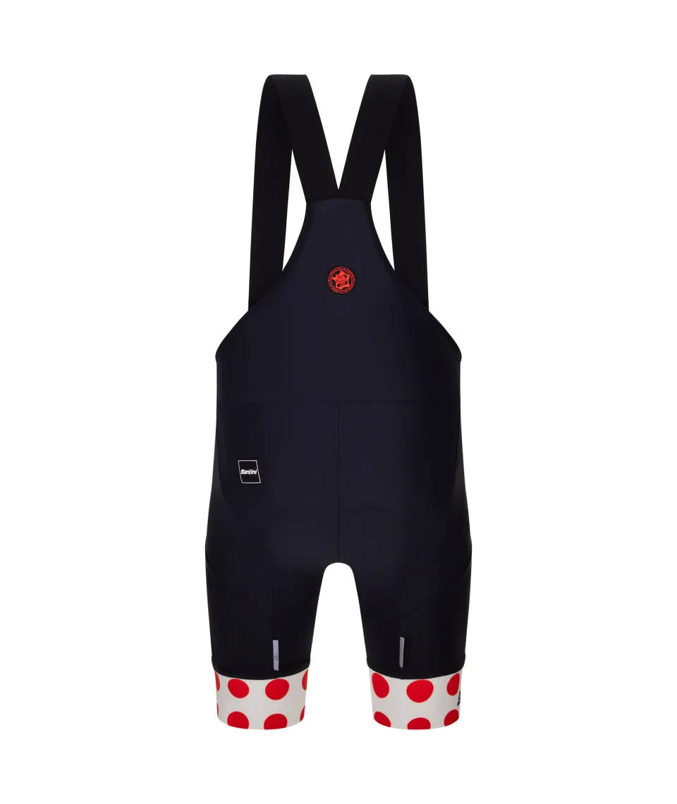 SANTINI Tour de France Polka Dot Bib Shorts - Black