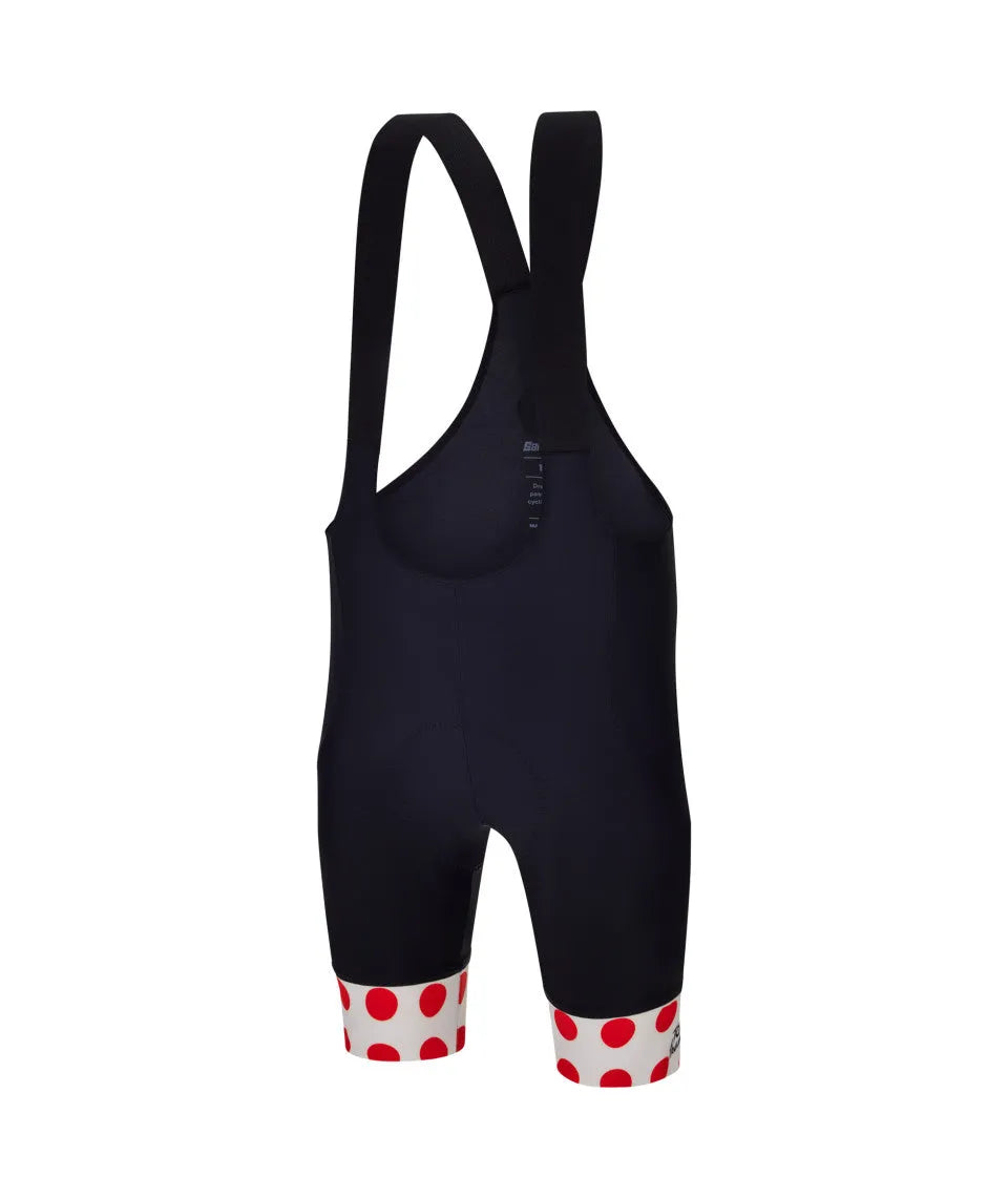 SANTINI Tour de France Polka Dot Bib Shorts - Black