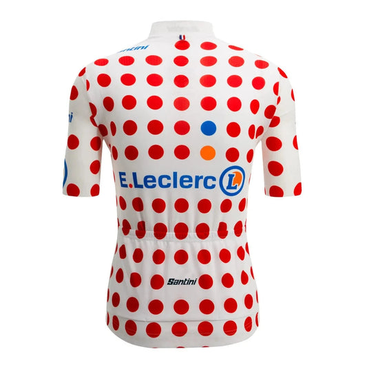 SANTINI Tour de France Polka Dot Jersey - White/Red