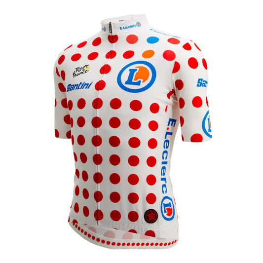 SANTINI Tour de France Polka Dot Jersey - White/Red