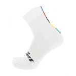 SANTINI UCI OFFICIAL CYCLING SOCKS - White/Rainbow