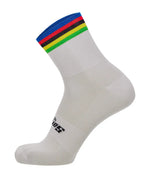 SANTINI UCI OFFICIAL WORLD CHAMPION CYCLING SOCKS - White/Rainbow