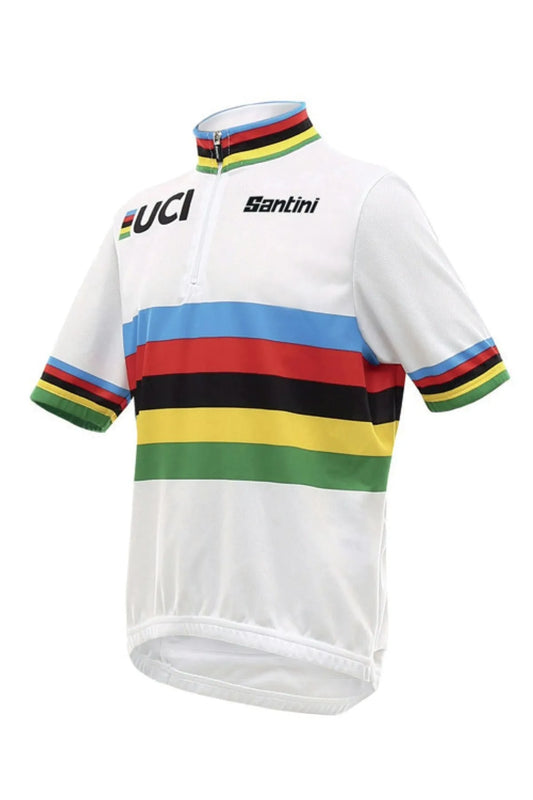 SANTINI UCI Official World Champion Kids Jersey - White