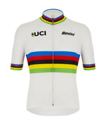 SANTINI UCI WORLD CHAMPION ECO JERSEY - WHITE/RAINBOW