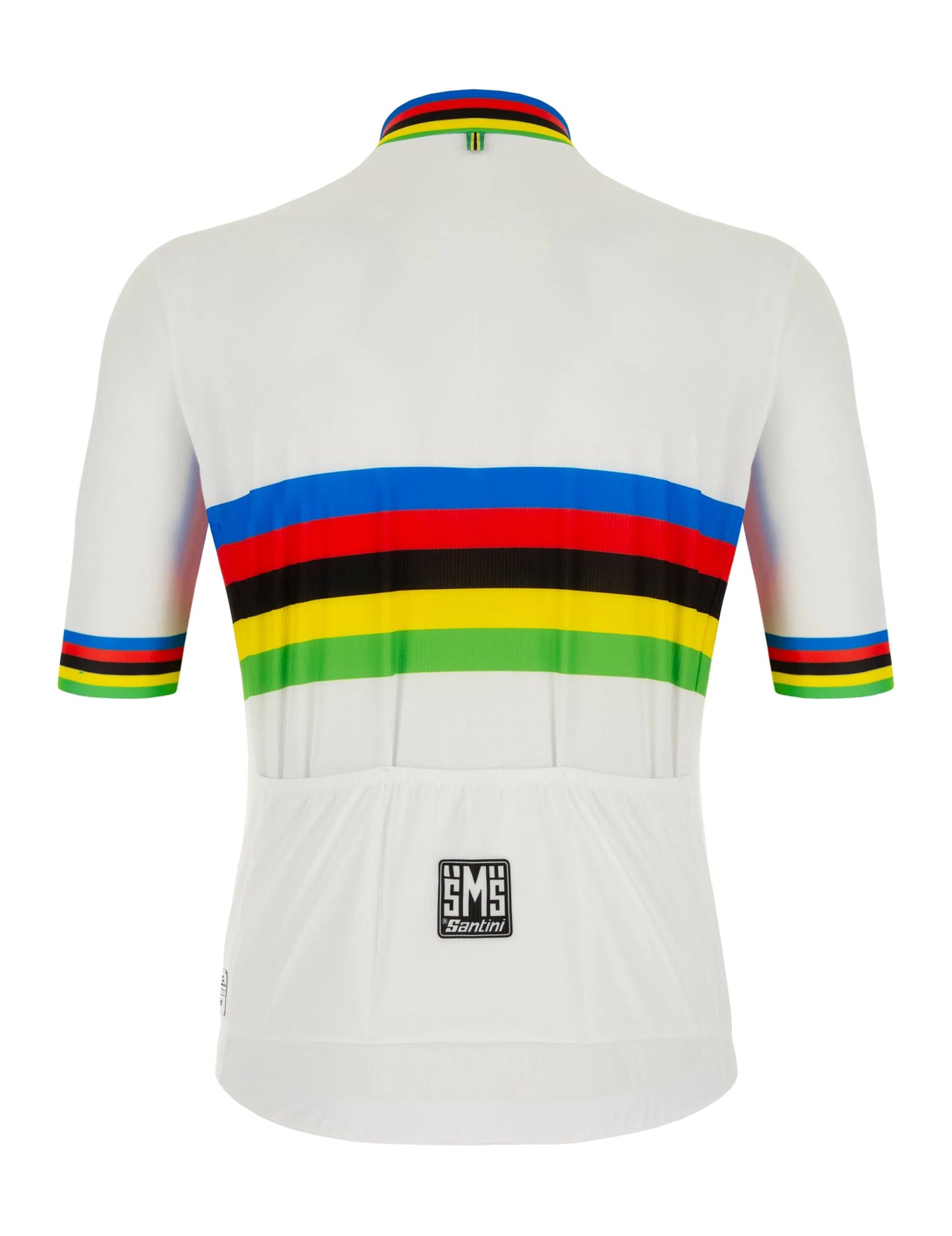 SANTINI UCI WORLD CHAMPION ECO JERSEY - WHITE/RAINBOW