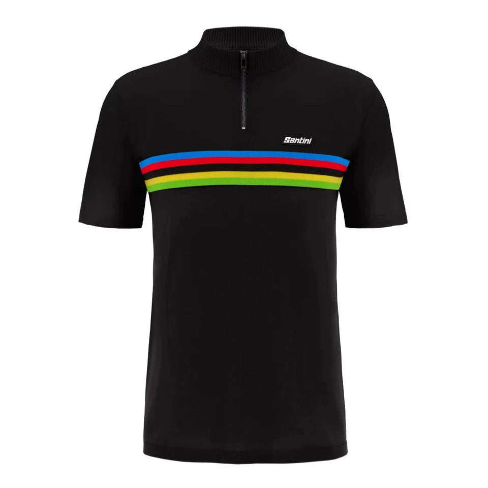 SANTINI UCI WORLD CHAMPION POLO - Black