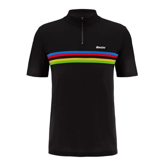 SANTINI UCI WORLD CHAMPION POLO - Black