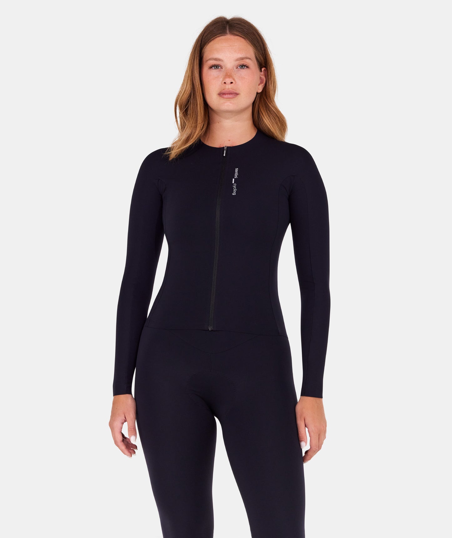 SANTINI UNICO LONG-SLEEVE CYCLING JERSEY – BLACK