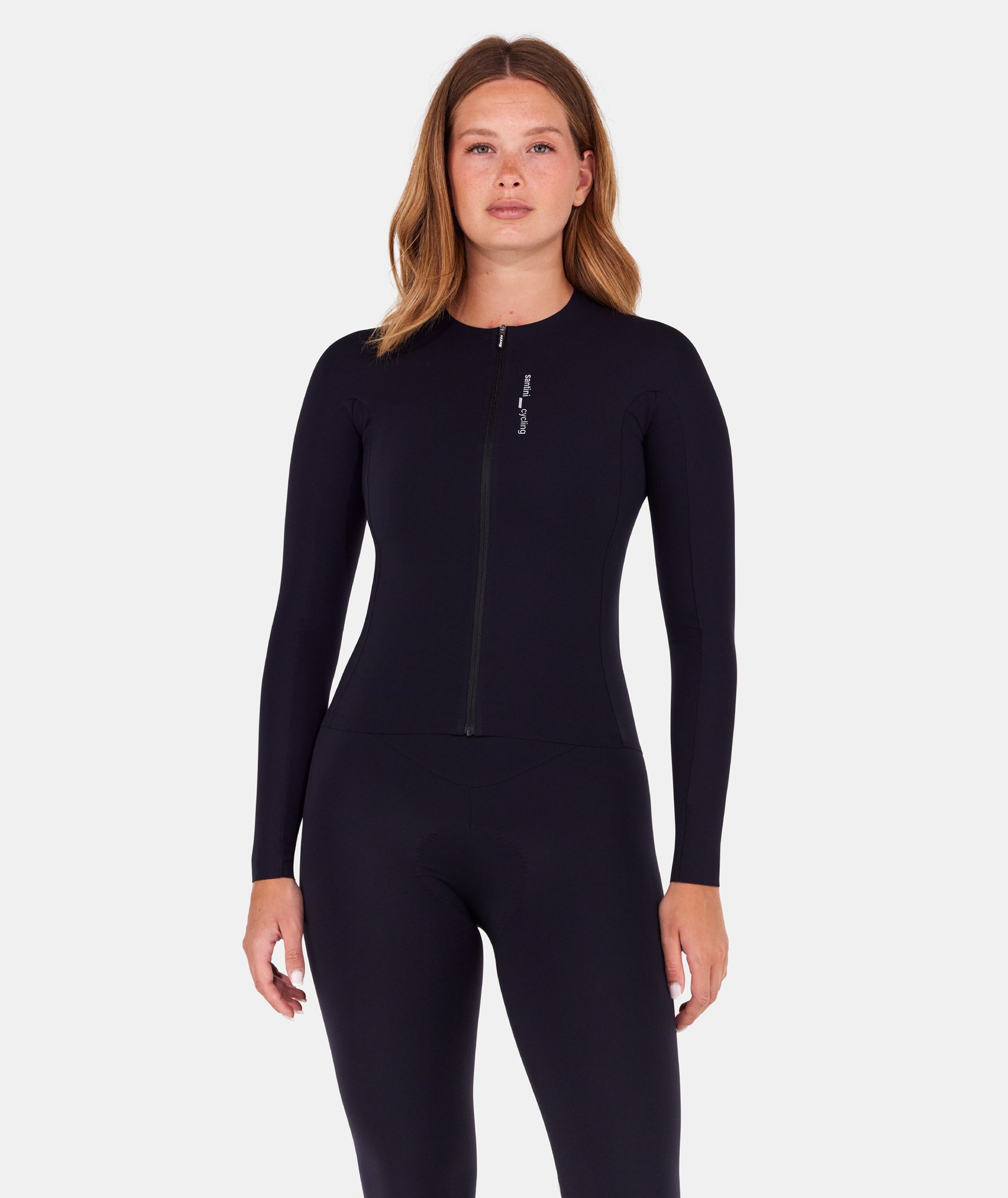 SANTINI UNICO LONG-SLEEVE CYCLING JERSEY – BLACK