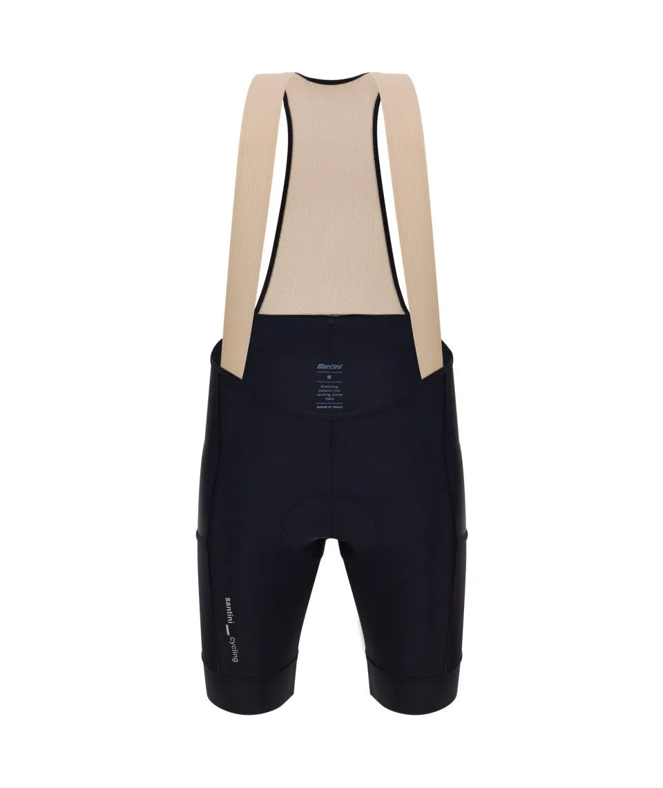 SANTINI WOMEN'S CYCLING SHORTS WITH POCKETS CARGO - BLACK