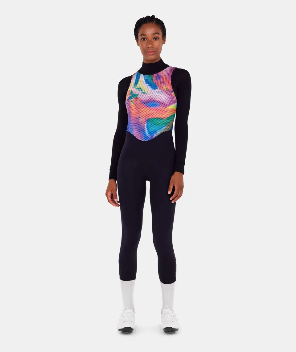 SANTINI WOMEN'S WINTER BIB TIGHTS UNICO - BLACK