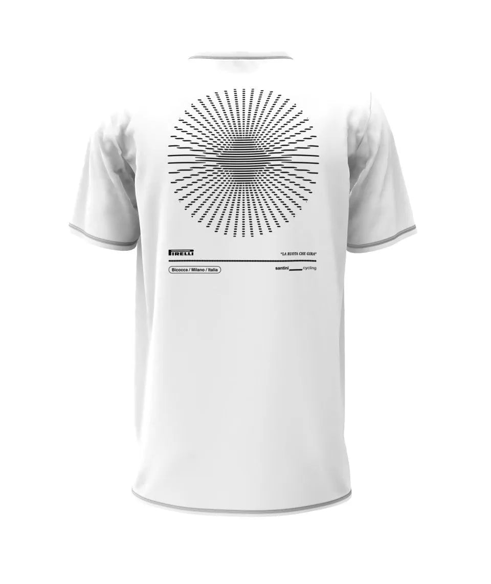 SANTINI x Pirelli Sport Club Wheel Tshirt - White
