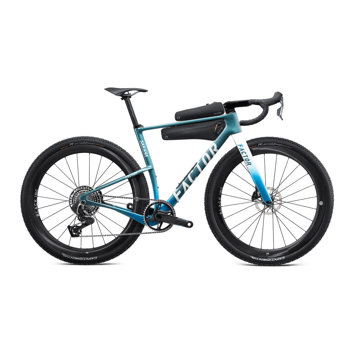 FACTOR SARANA Disc Complete Bike Gravel Sram Force XPLR AXS Power Meter - Cyan Blue