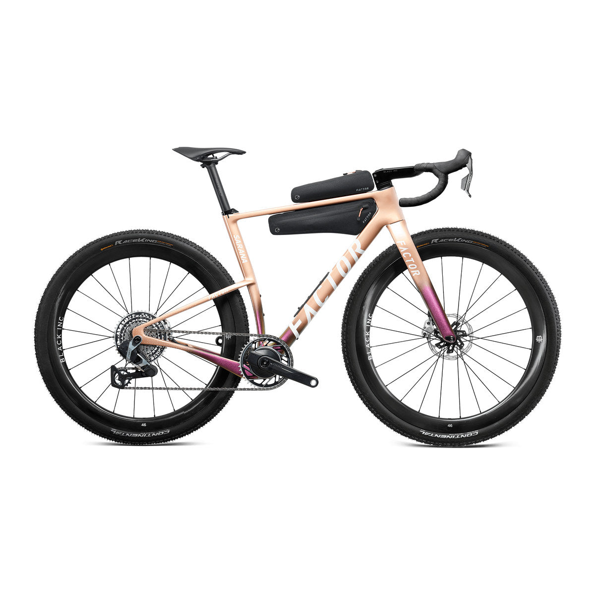 FACTOR SARANA Disc Complete Bike Gravel Sram Force XPLR AXS Power Meter - Prismatic Gold