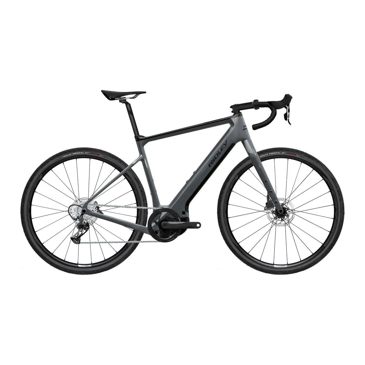RIDLEY E-Kanzo Adventure Gravel EBike - Anthracite Grey/Black SBIEACRID002