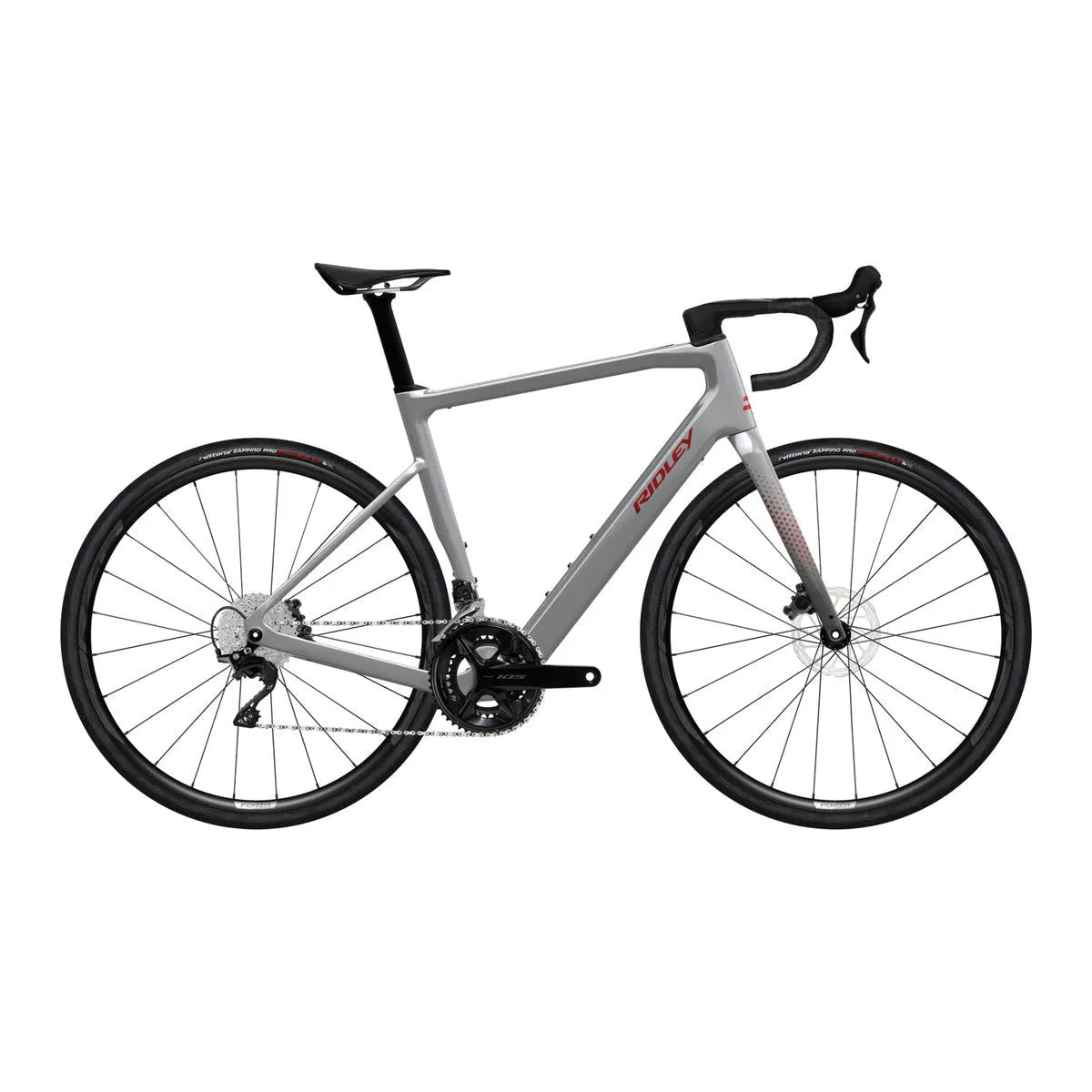 RIDLEY E-Grifn Road Bike - Battleship Grey/Red SBIEGCRID018