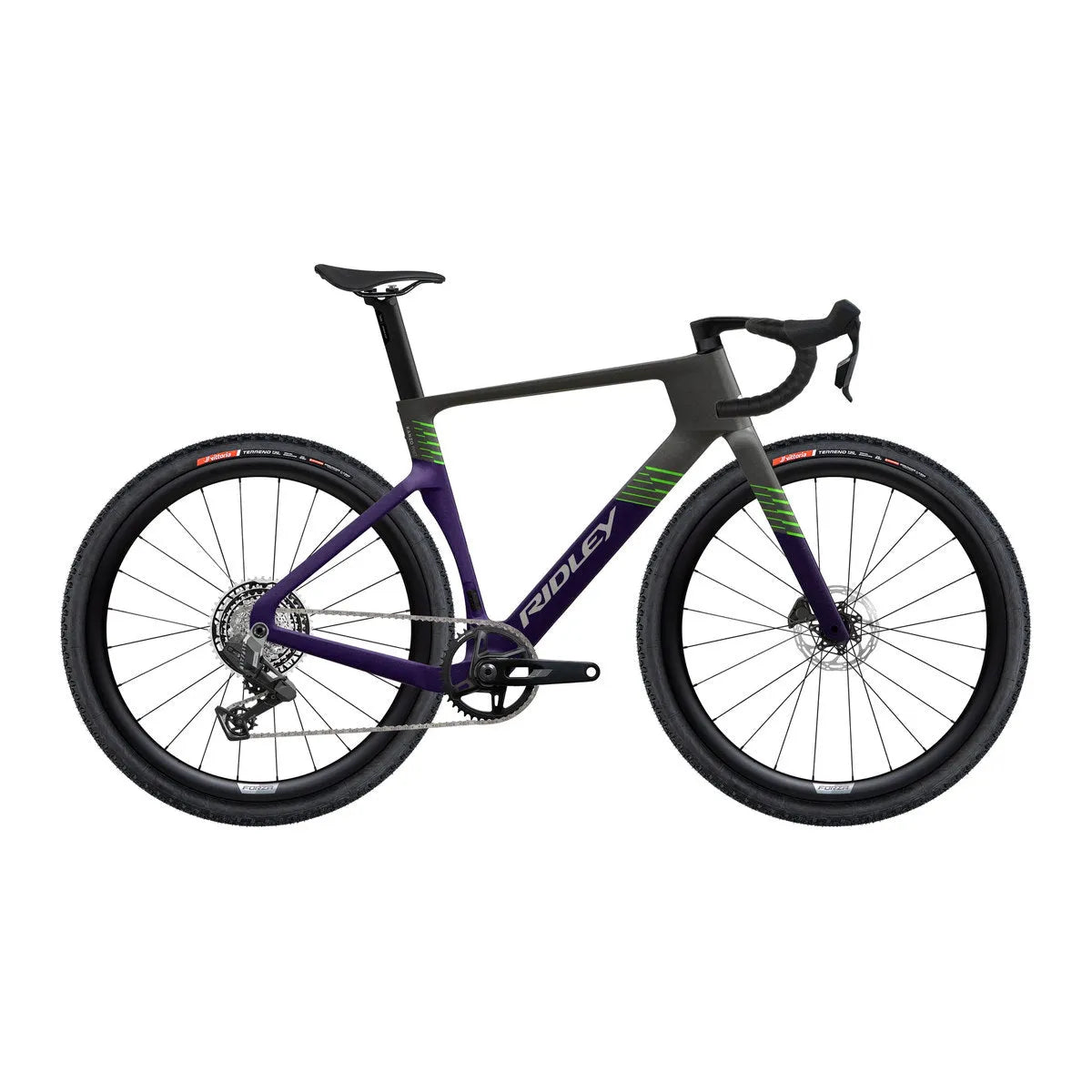 RIDLEY Kanzo Fast 2.0 Gravel Bike - Dark Violet/Green SBIKF2RID019