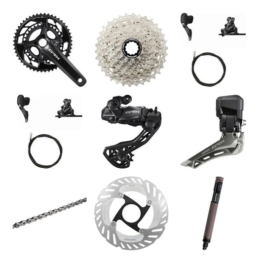 SHIMANO GRX groupset component layout
