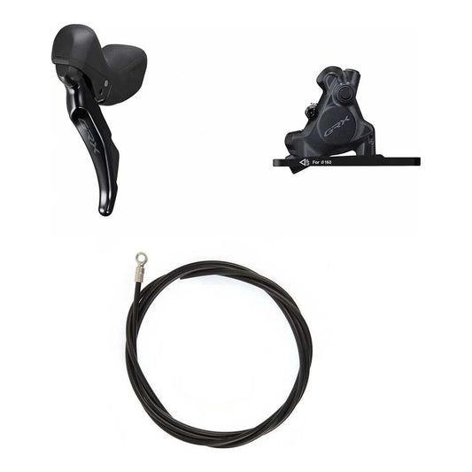 SHIMANO GRX ST-RX400 Shift/Brake Lever + BR-RX410 Caliper Kit 10s - Black