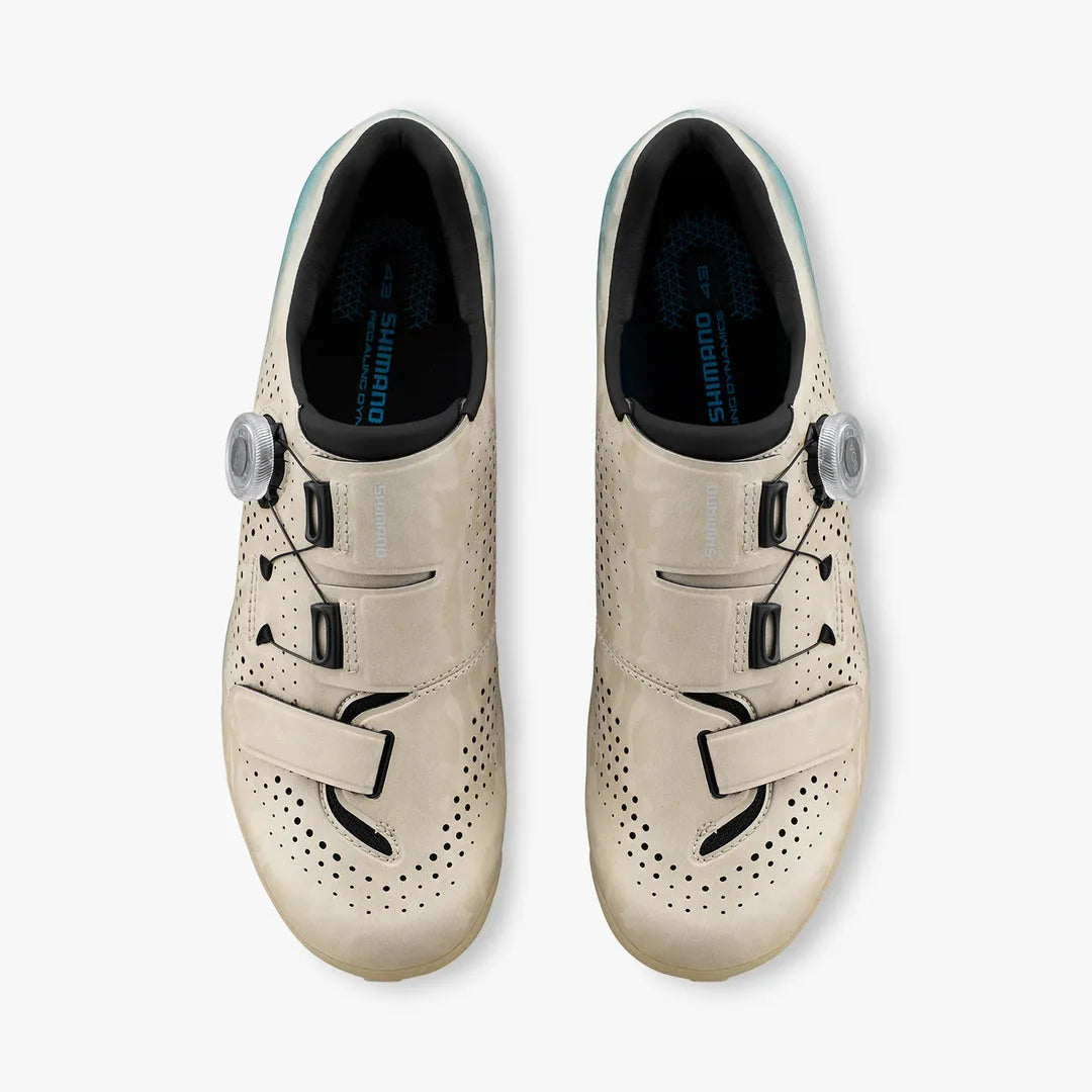 SHIMANO SHRX600 MTB/GRAVEL Shoes - Beige/Blue
