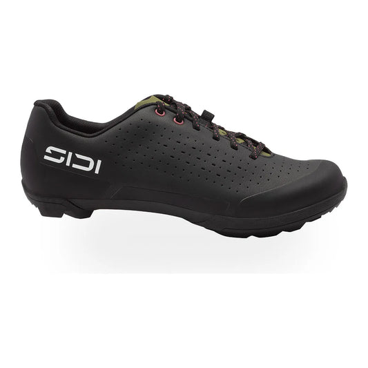 SIDI Asper Laces Gravel Cycling Shoes - Black / Olive Green