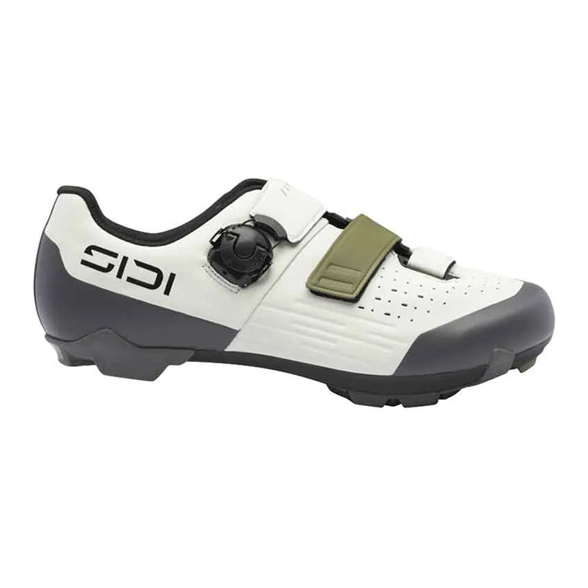 SIDI Silvis XC Gravel Cycling Shoes - Ice White / Olive Green
