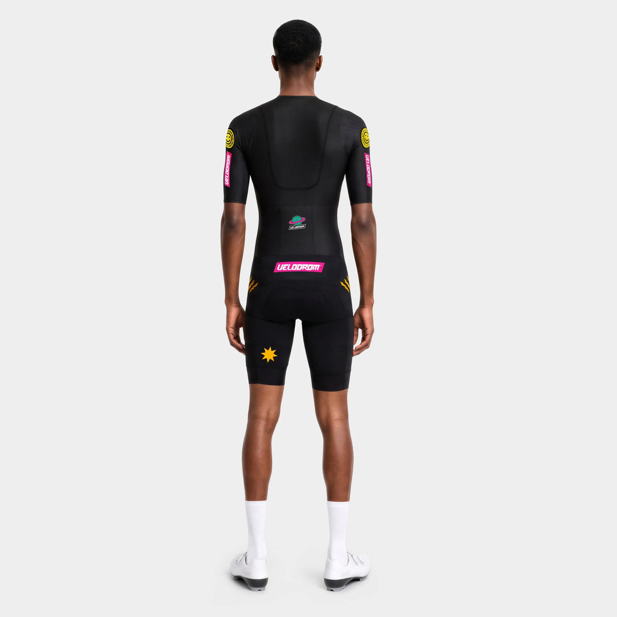VELODROM Skinsuit Raceday Team - Noir/Yellow/Pink