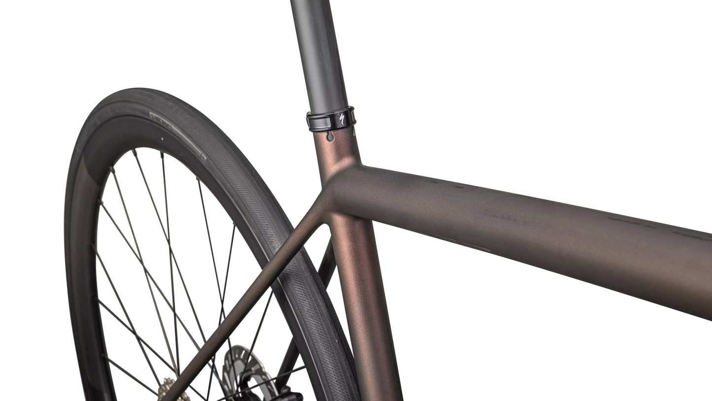 SPECIALIZED AETHOS PRO 2025 Ultegra Di2 Disc Complete Road Bike - Satin Carbon / Red Pearl / Black