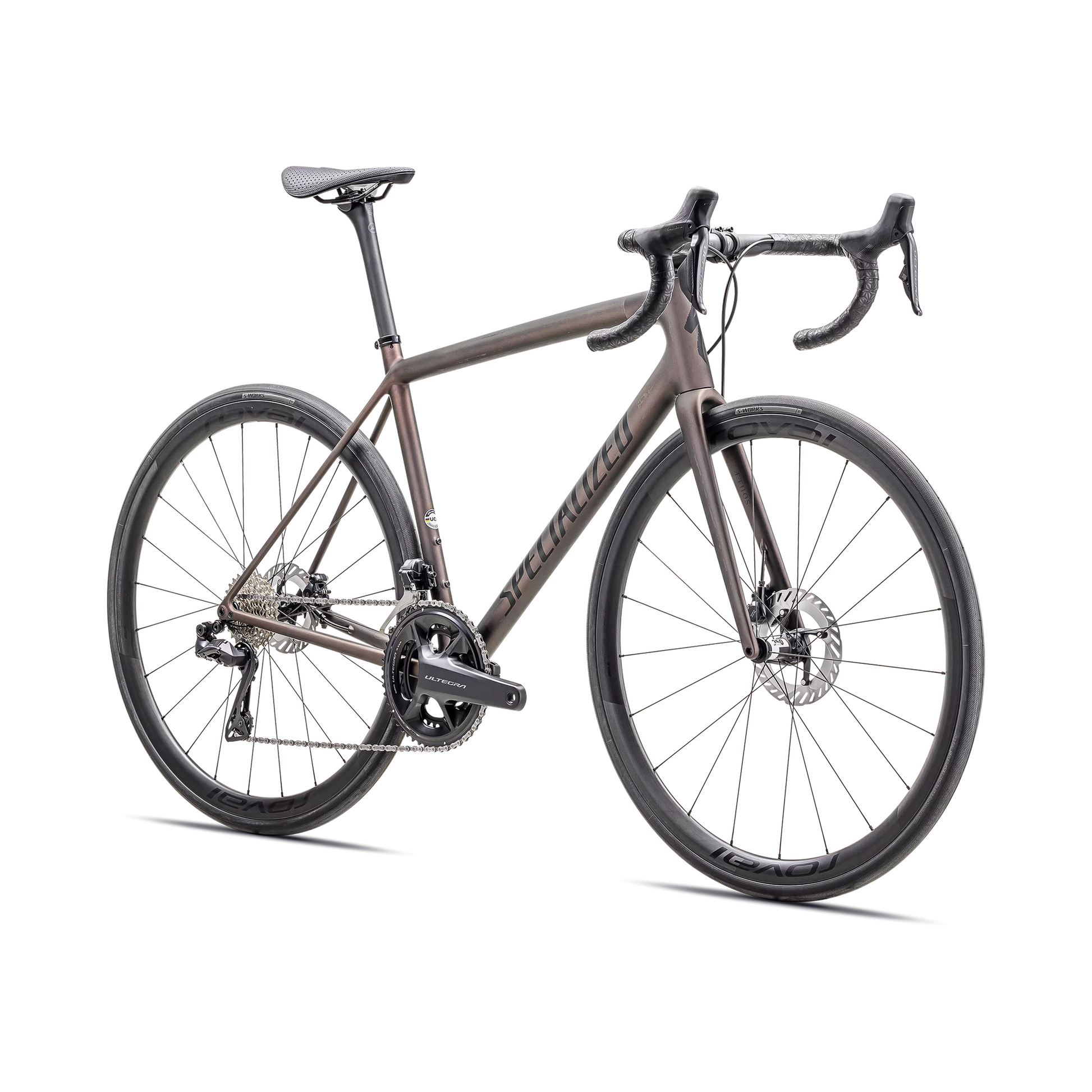 SPECIALIZED AETHOS PRO 2025 Ultegra Di2 Disc Complete Road Bike - Satin Carbon / Red Pearl / Black