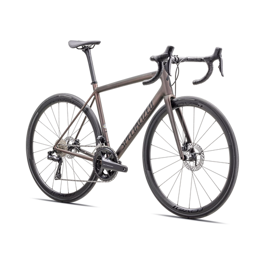 SPECIALIZED AETHOS PRO 2025 Ultegra Di2 Disc Complete Road Bike - Satin Carbon / Red Pearl / Black