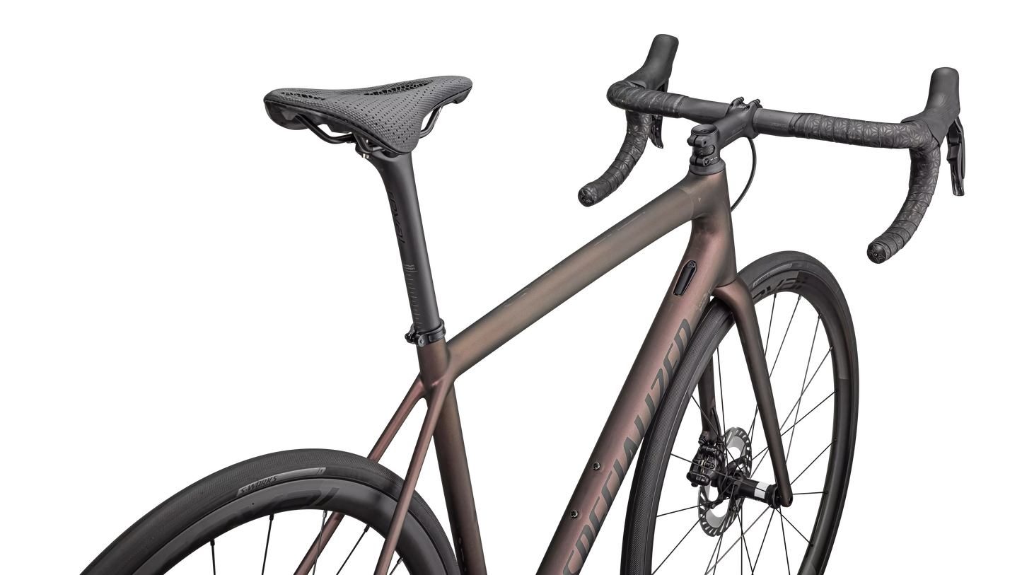 SPECIALIZED AETHOS PRO 2025 Ultegra Di2 Disc Complete Road Bike - Satin Carbon / Red Pearl / Black