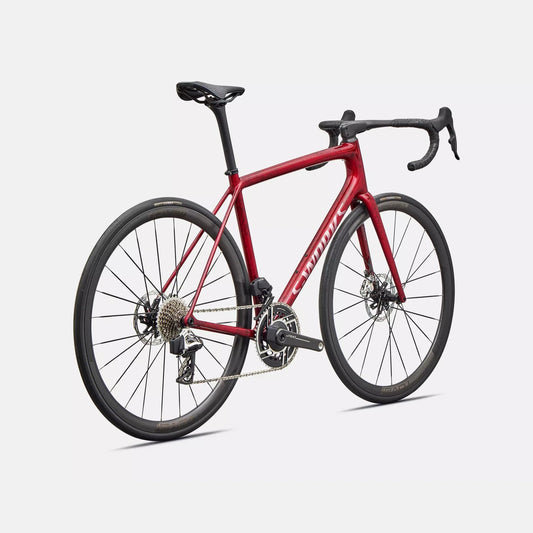 SPECIALIZED Aethos 2 Complete Road Bike SRAM RED AXS E1 2026 - SANDSTONE METALLIC BASE / RED TINT