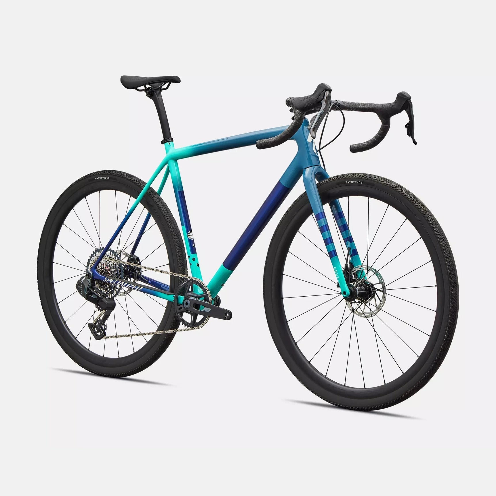 SPECIALIZED Crux Expert 2026 Gravel Bike Sram Rival AXS E1 XPLR - Grey Blue/lagoon Blue/dune White/majesty Blue
