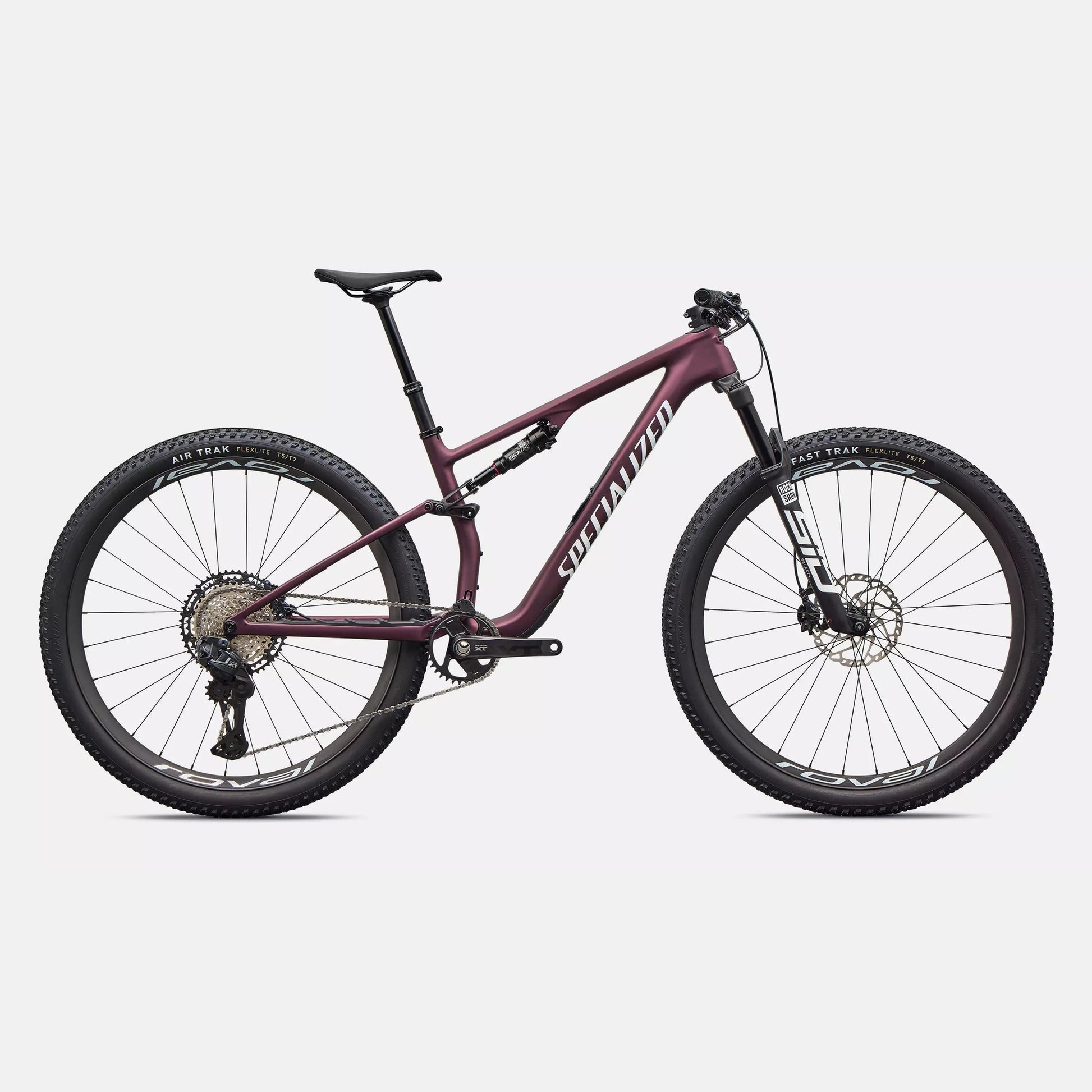 fahrradhelm bordeaux SPECIALIZED Epic 8 Expert 2026 Shimano XT DI2 Mountain Bike - Satin Bordeaux Metallic / White