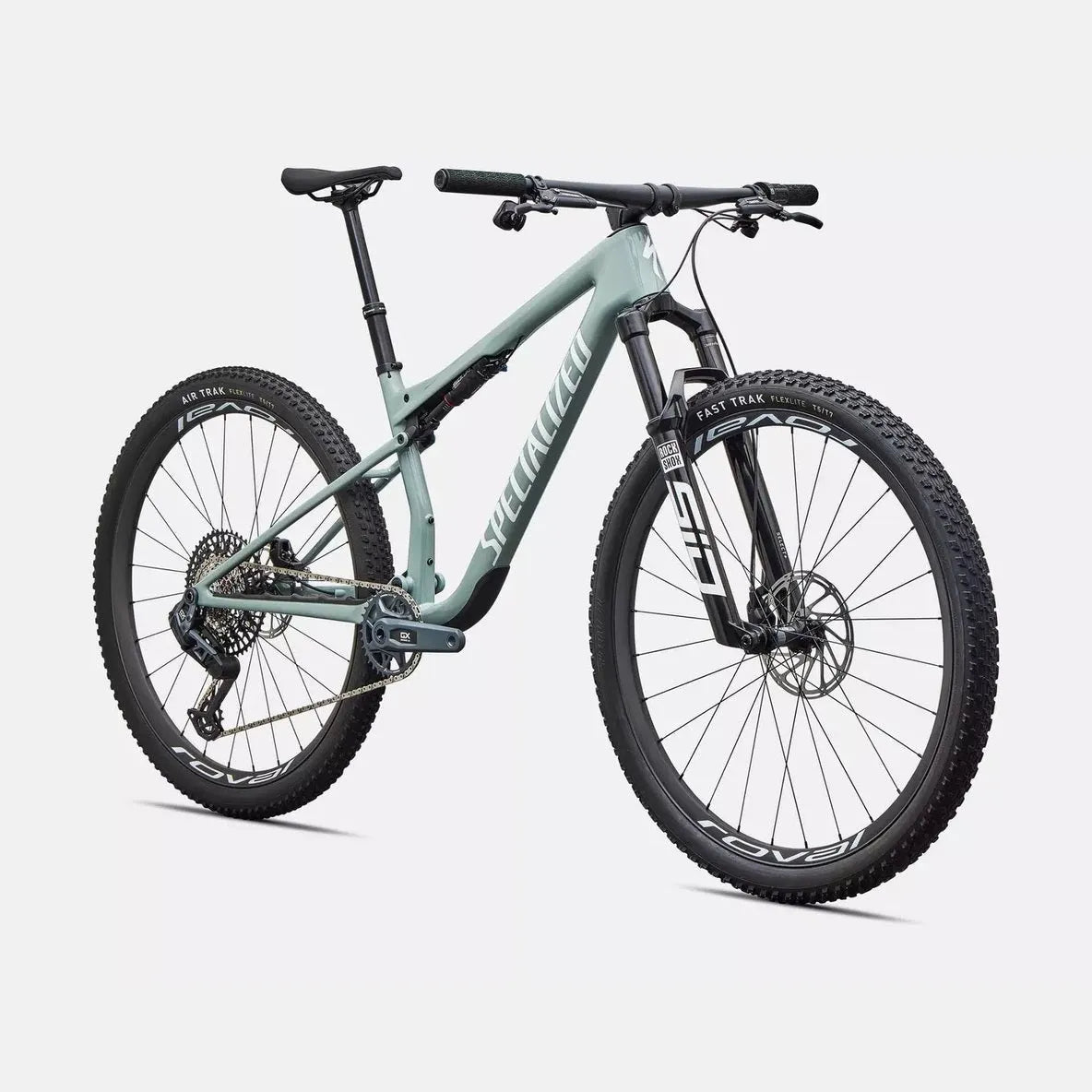 SPECIALIZED Epic 9 Expert Complete MTB - Gloss Agave Grey / Metallic White Silver