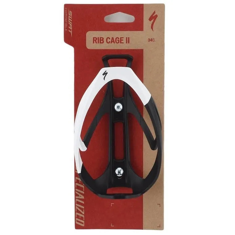 SPECIALIZED RIB CAGE II MATTE Bottle Cage - Matte Black/White