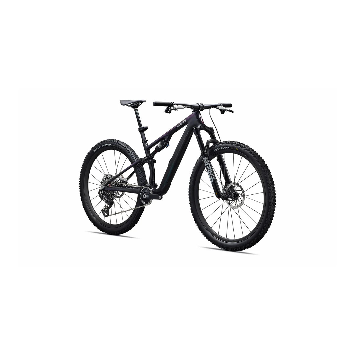 SPECIALIZED S-Works Epic 8 EVO 2026 SRAM XX SL AXS Complete MTB - Gloss Carbon / Green To Purple Viavi Fade / Brushed Liquid Metal